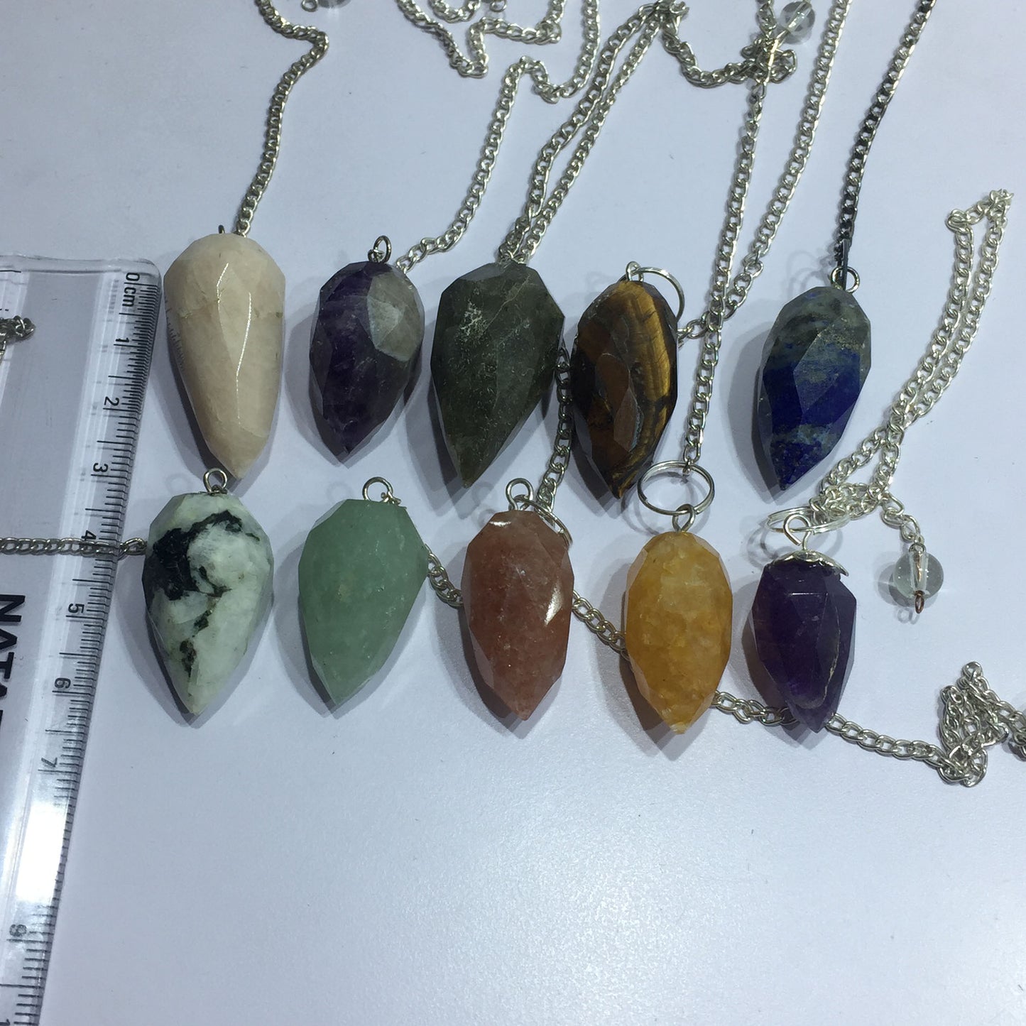 Mix Stones Drop Cut Pendulum Healing Jewelry Wholesale Lot