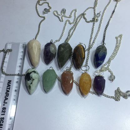 Mix Stones Drop Cut Pendulum Healing Jewelry Wholesale Lot