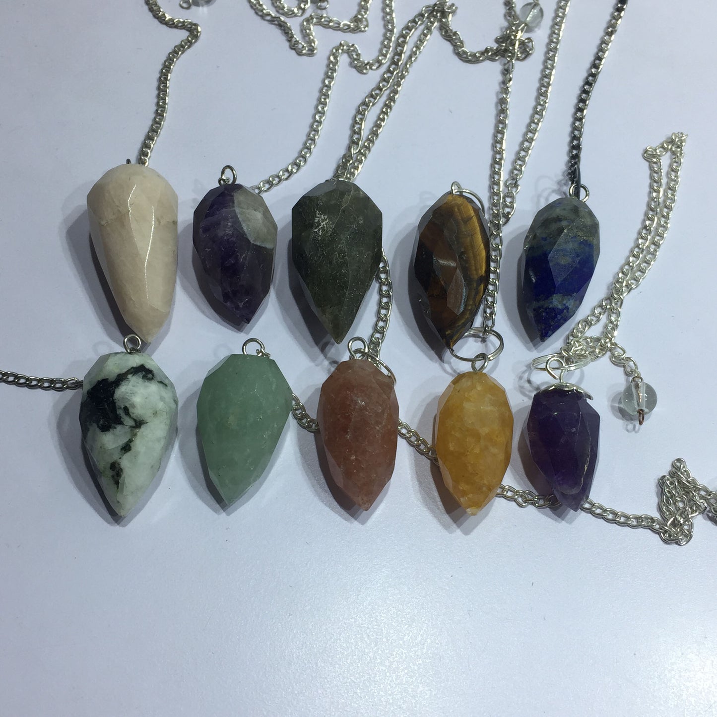 Mix Stones Drop Cut Pendulum Healing Jewelry Wholesale Lot
