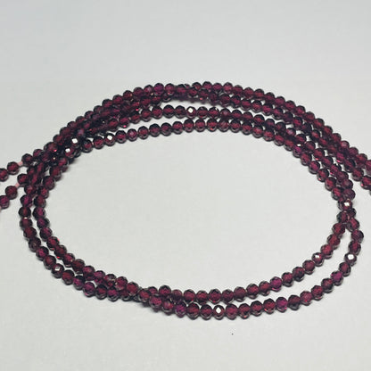 Natural Garnet Faceted Cut Beads (Natural)
