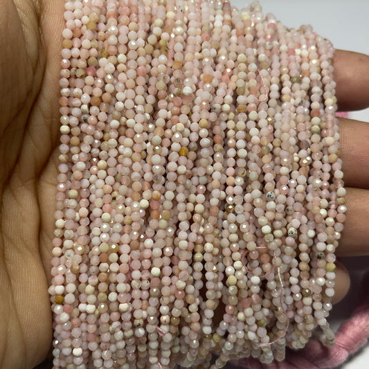 Natural Pink Opal Faceted Cut Beads (Natural)