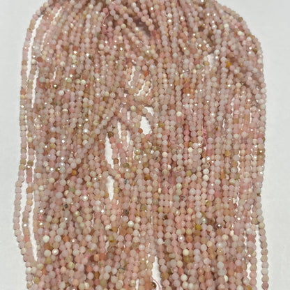 Natural Pink Opal Faceted Cut Beads (Natural)
