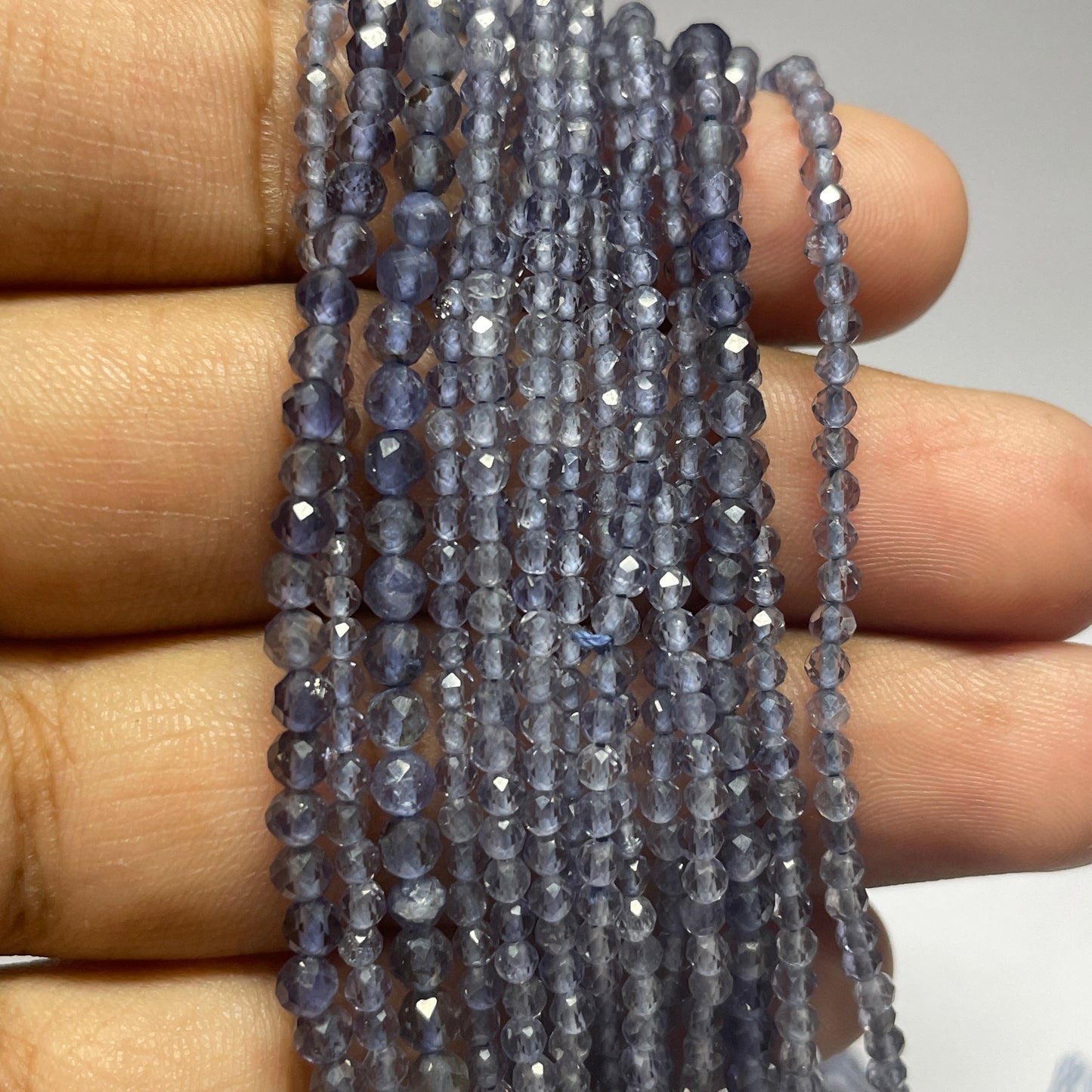 Natural Iolite Faceted Cut Beads (Natural)