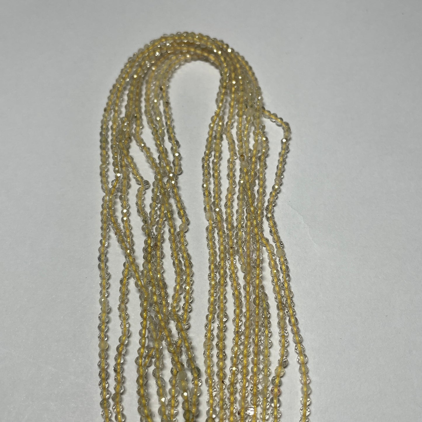 Natural Golden Rutile Faceted Cut Bead (Natural)