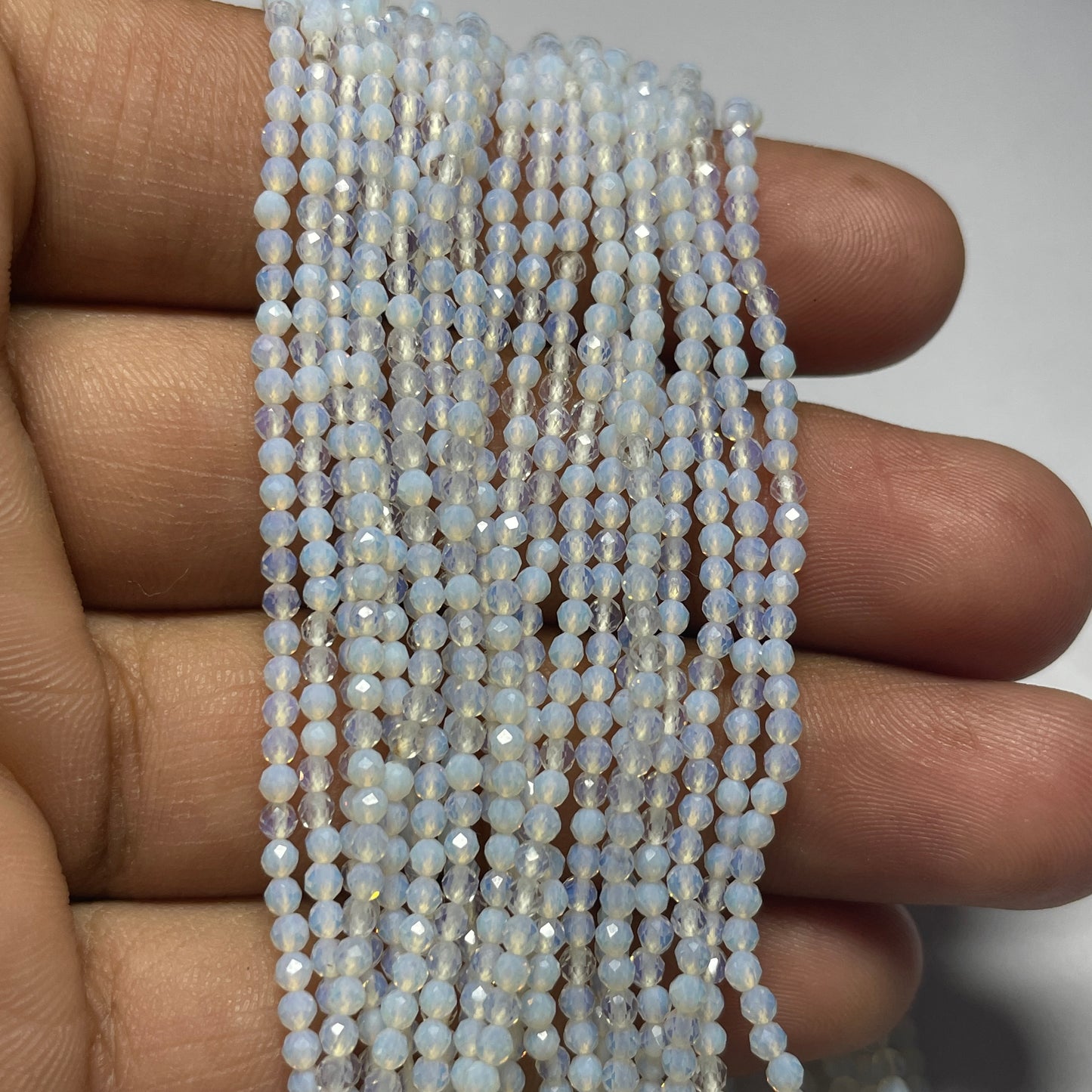 Natural Opalite Round Cut Beads