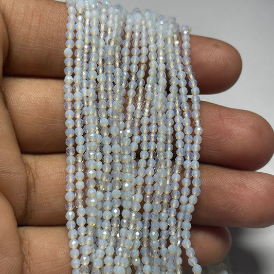Natural Opalite Round Cut Beads (Natural)
