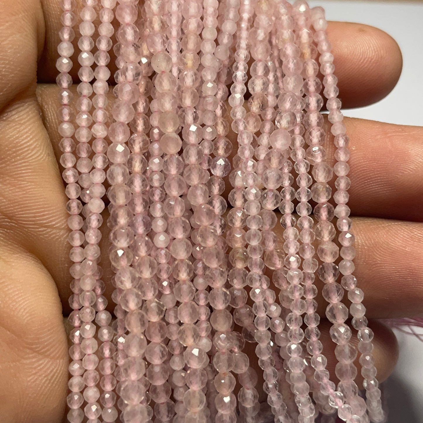 Natural Morganite Faceted Cut Beads (Natural)