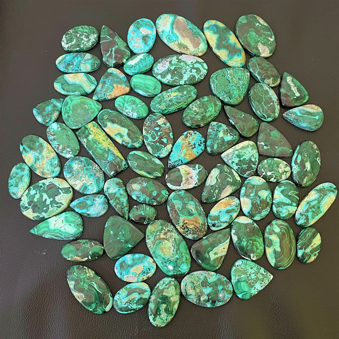 Natural Chrysocolla Malachite Cabochon (Natural)