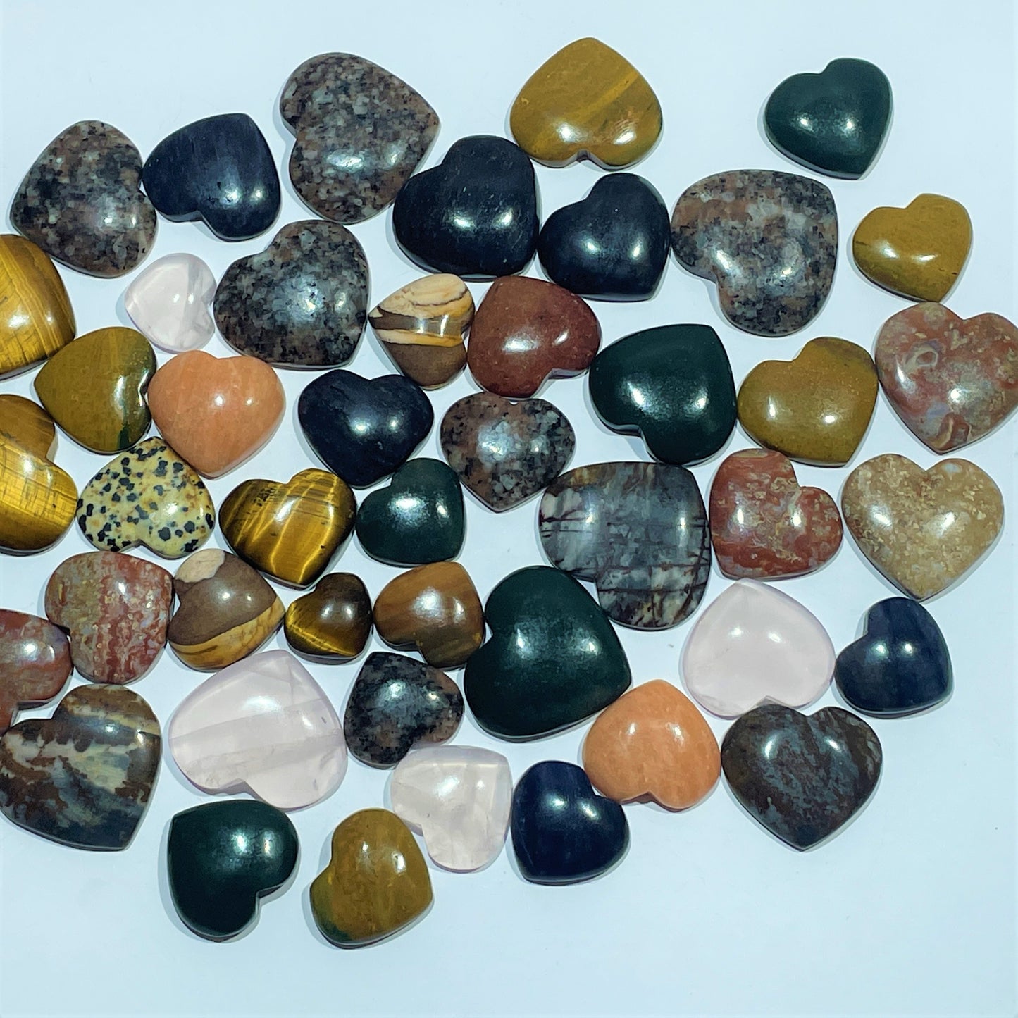 Natural Mix Stone Heart Cabochon (Natural)