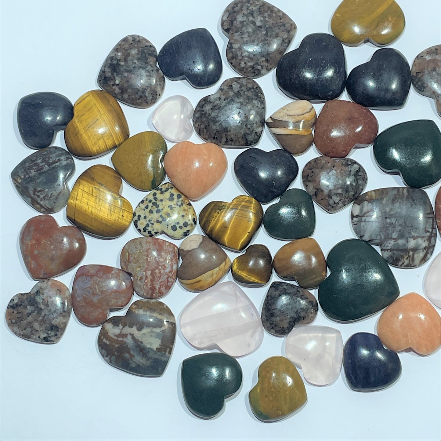 Natural Mix Stone Heart Cabochon (Natural)