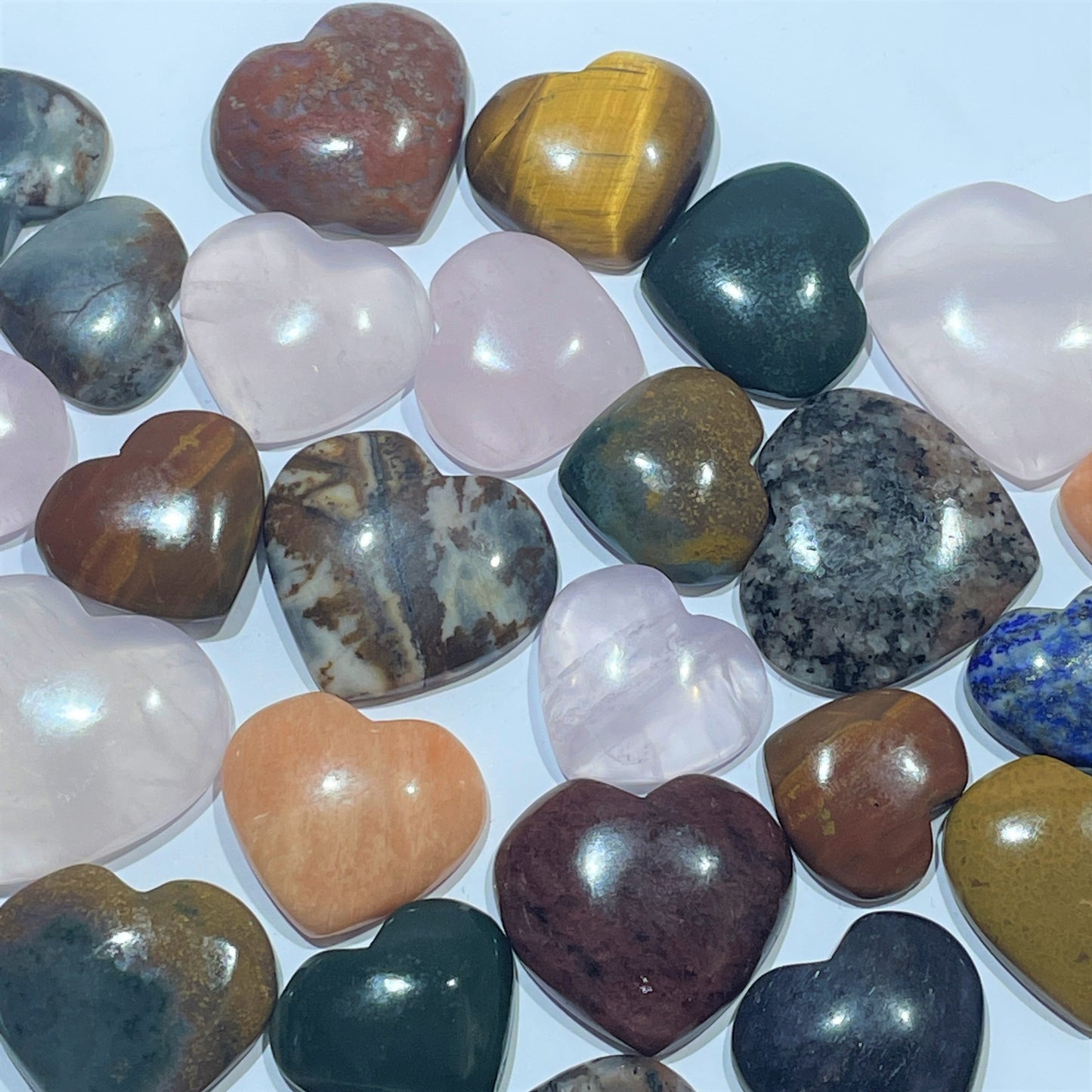 Natural Mix Stone Heart Cabochon (Natural)