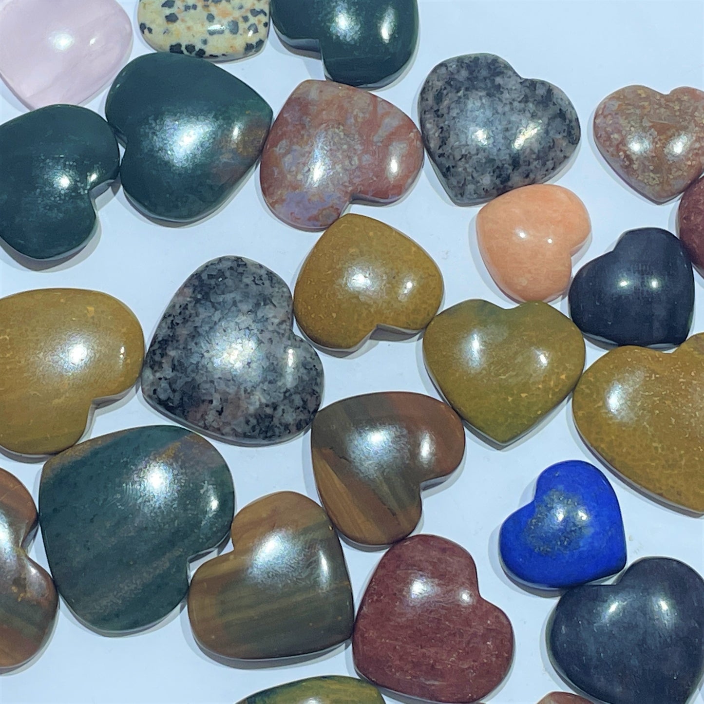 Natural Mix Stone Heart Cabochon (Natural)