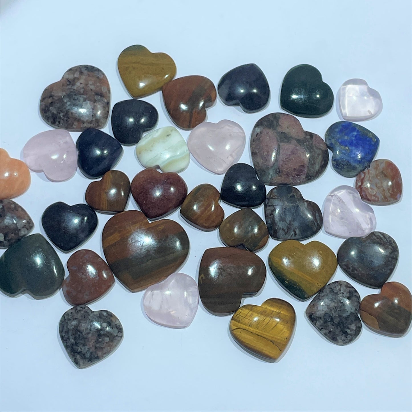 Natural Mix Stone Heart Cabochon (Natural)