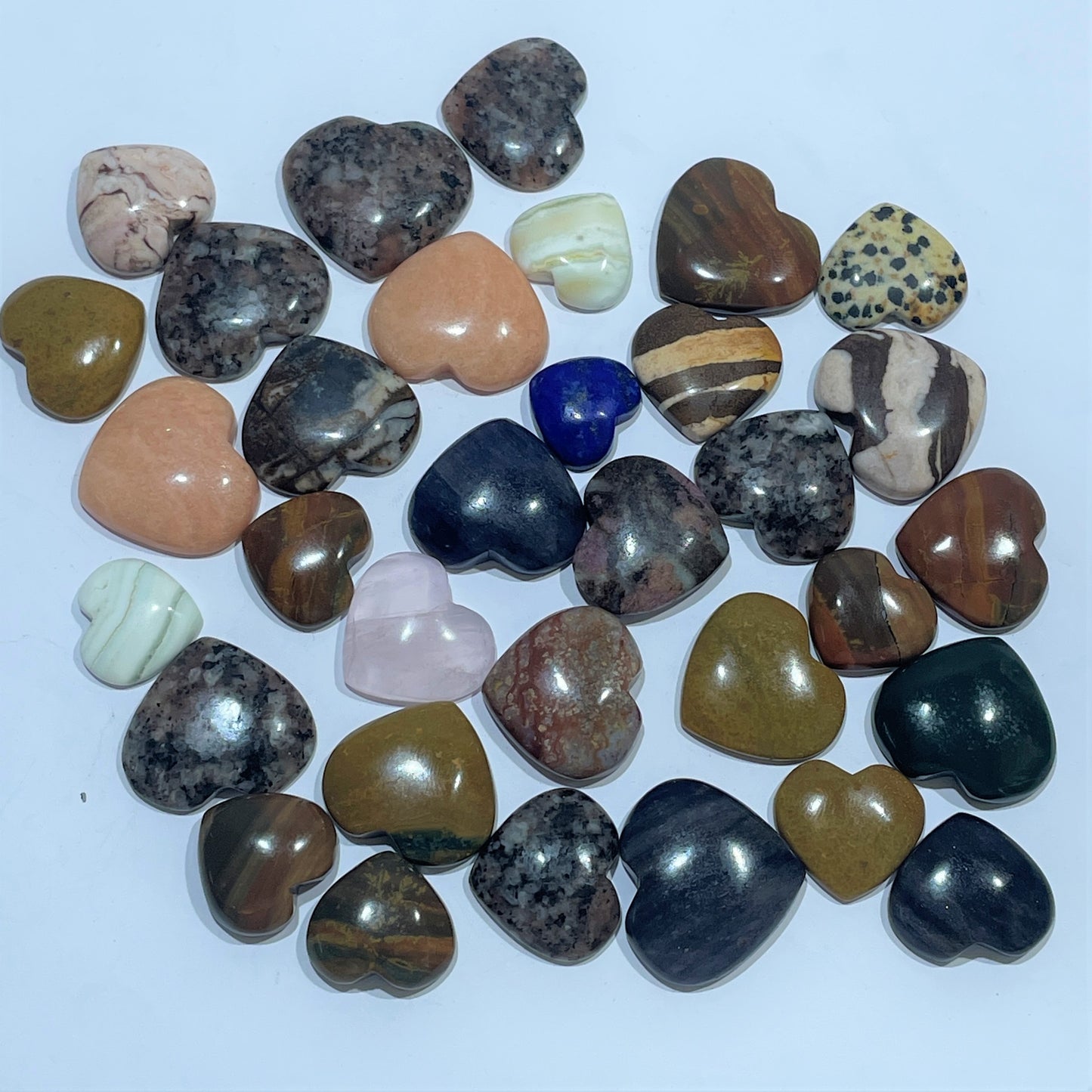 Natural Mix Stone Heart Cabochon (Natural)