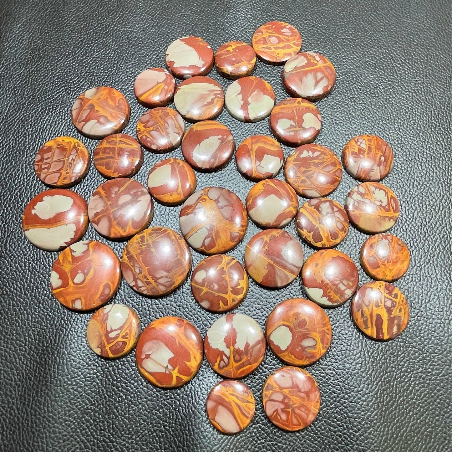 Natural Noreena Jasper Round Shape Cabochons (Natural)