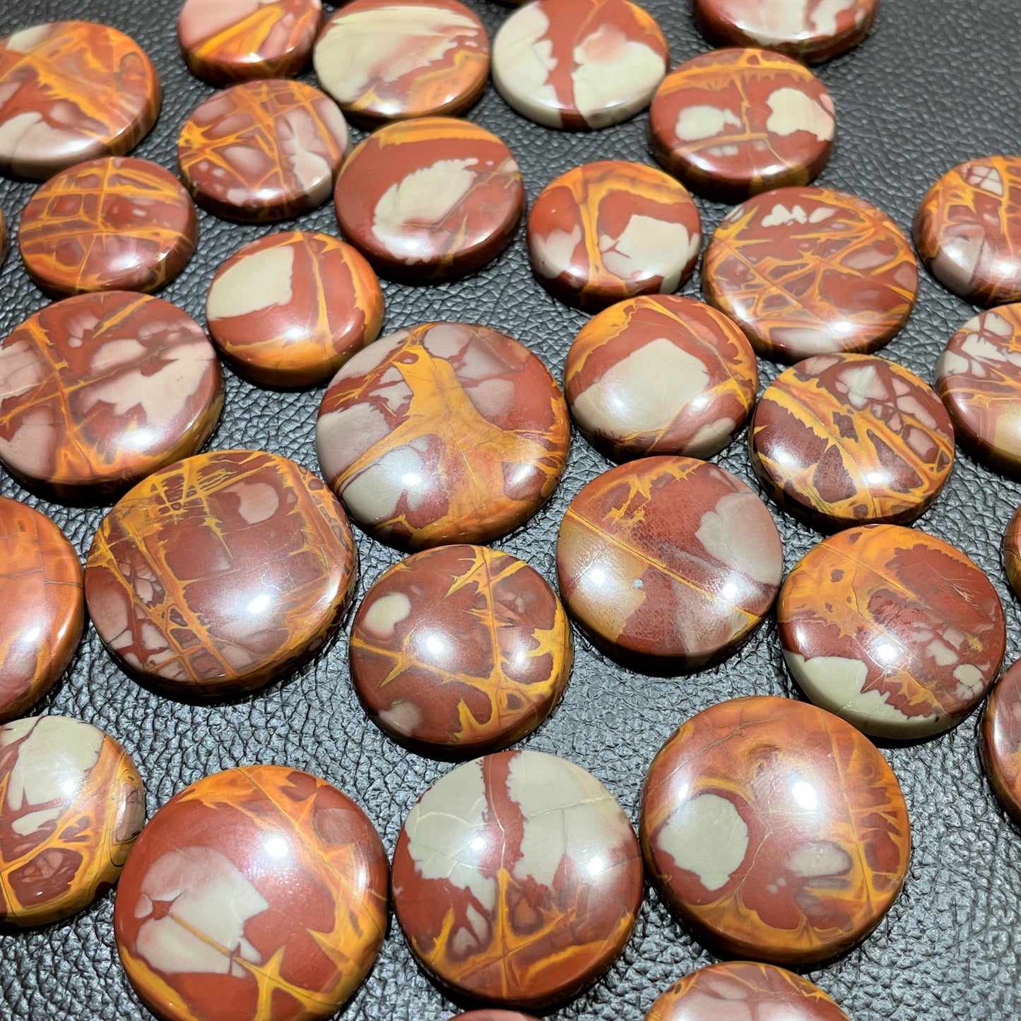 Natural Noreena Jasper Round Shape Cabochons (Natural)