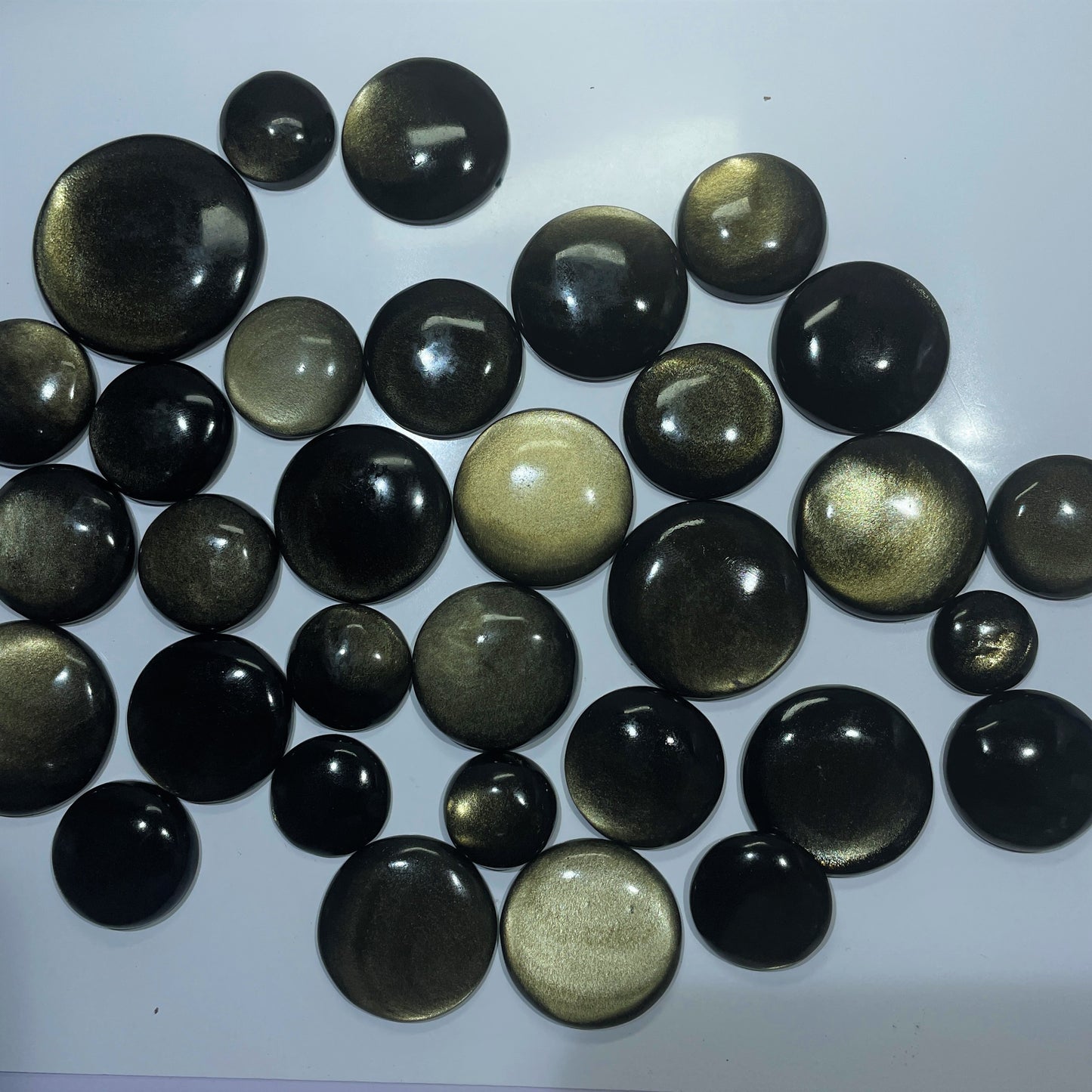 Natural Golden Obsidian Round Cabochon (Natural)