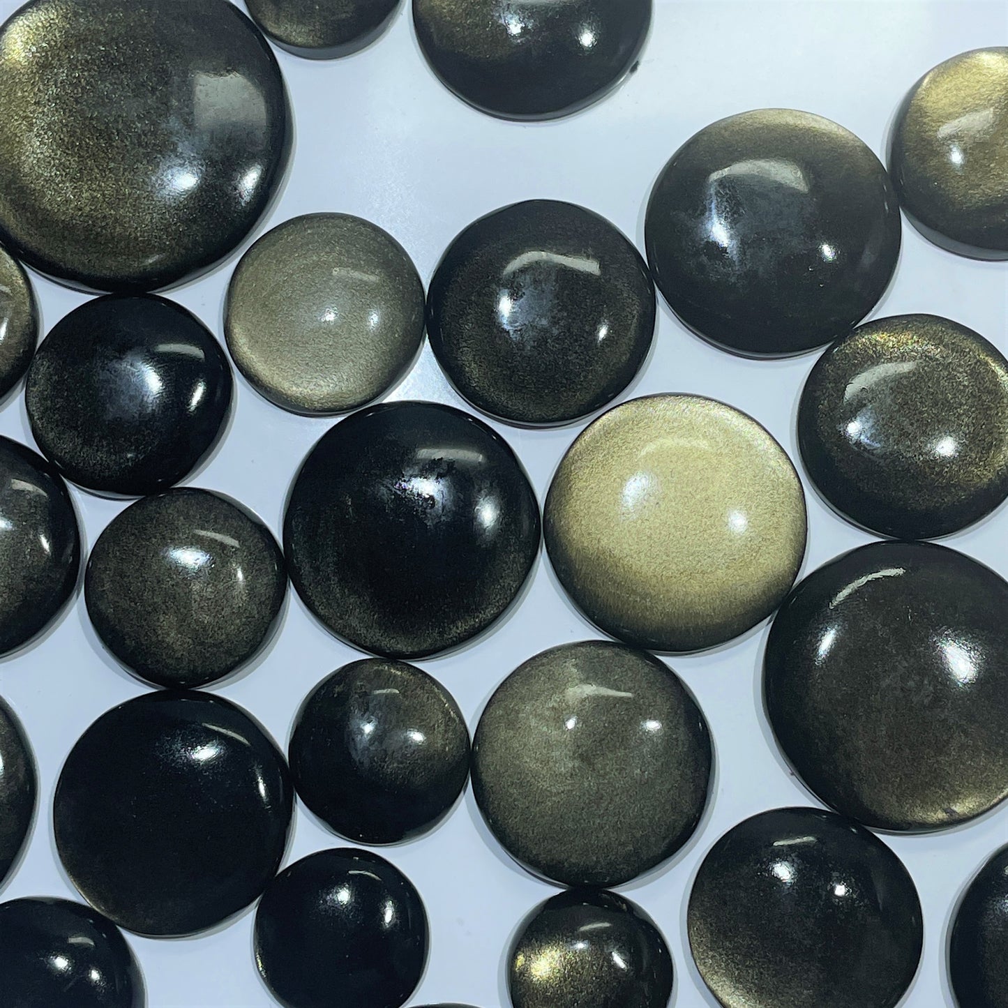 Natural Golden Obsidian Round Cabochon (Natural)