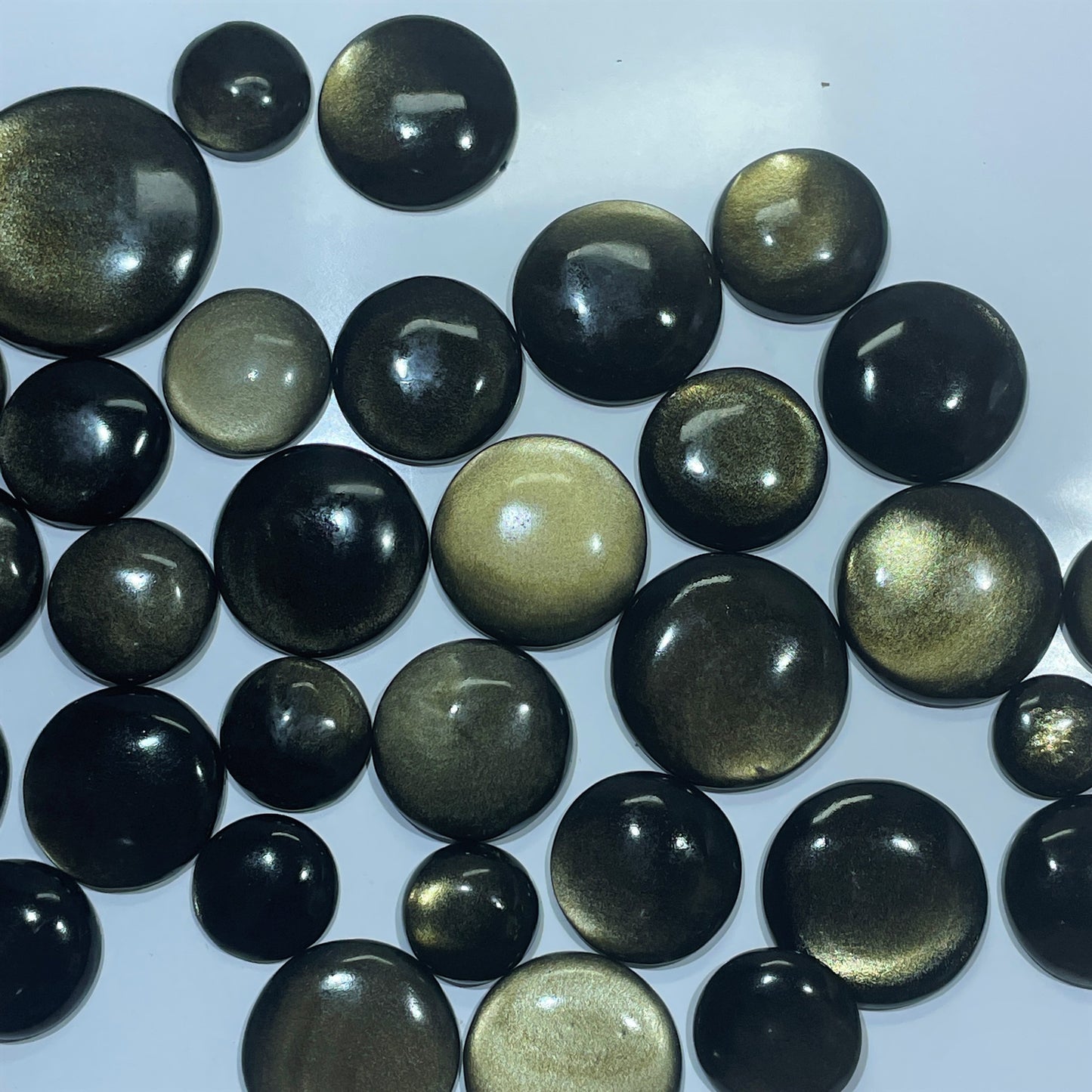 Natural Golden Obsidian Round Cabochon (Natural)