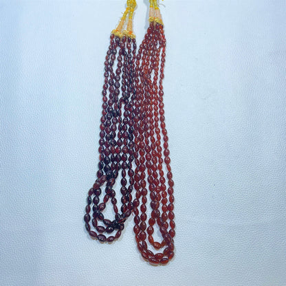Natural Hessonite Garnet Beads Necklace (Natural)