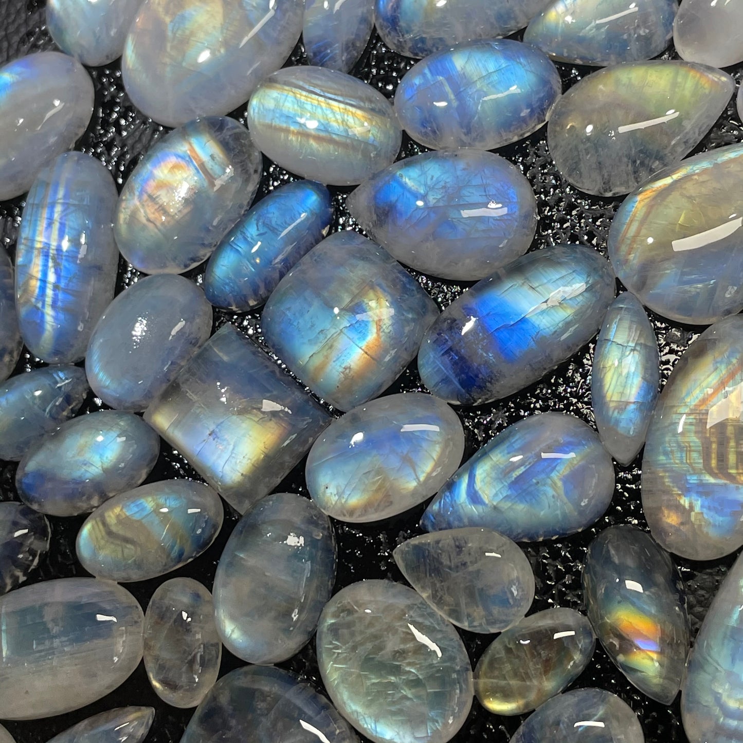 Natural Multi Rainbow Moonstone Cabochon (Natural)