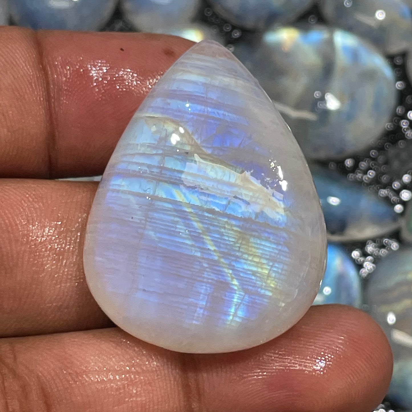 Natural Multi Rainbow Moonstone Cabochon (Natural)