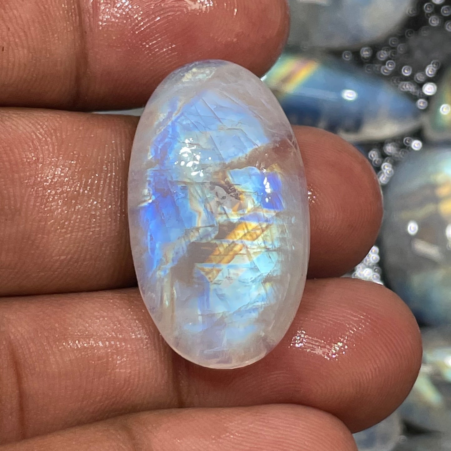 Natural Multi Rainbow Moonstone Cabochon (Natural)