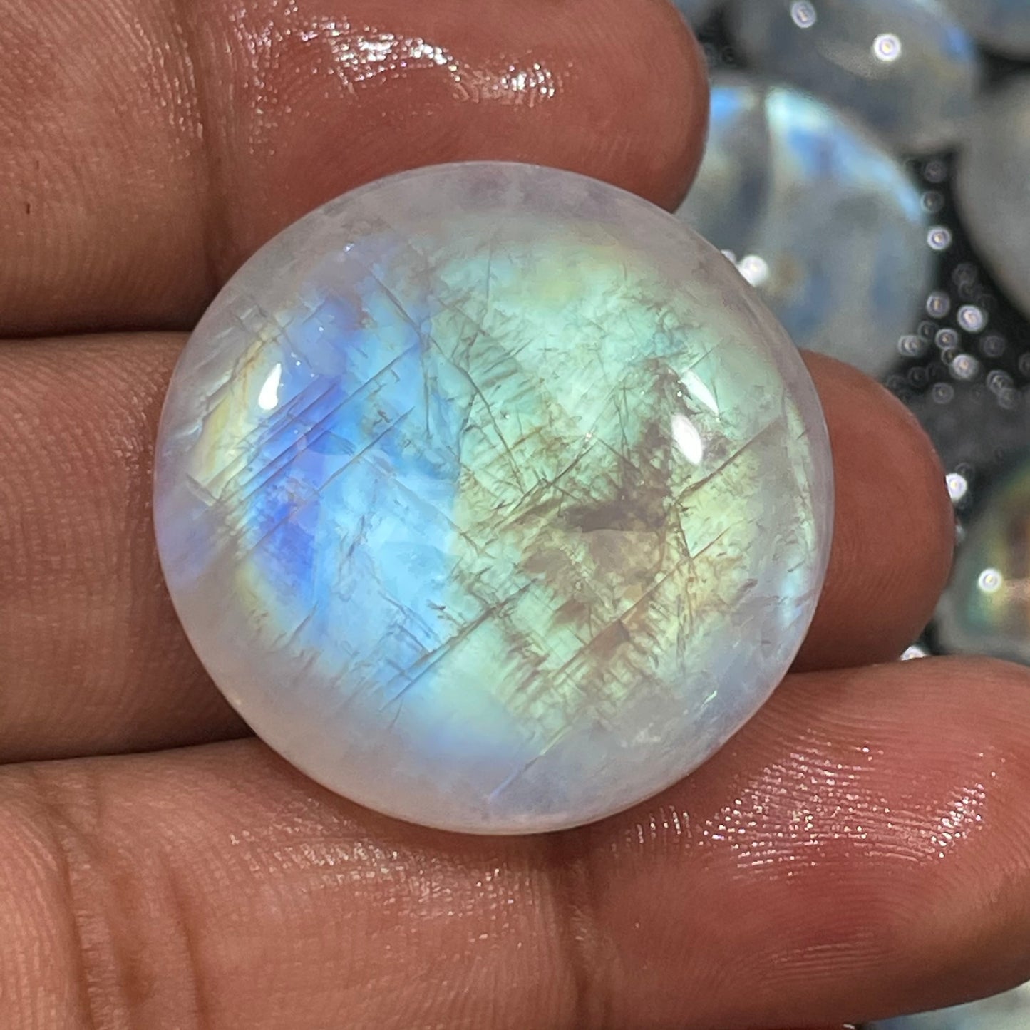 Natural Multi Rainbow Moonstone Cabochon (Natural)