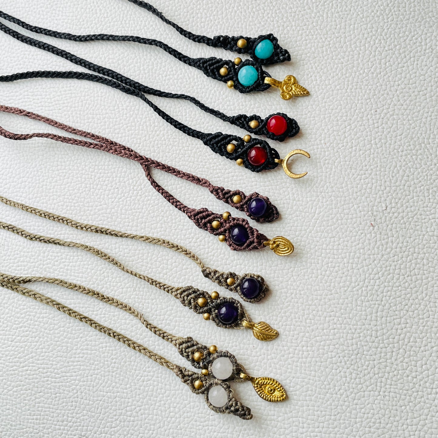 Macramé Necklace with Mix stone