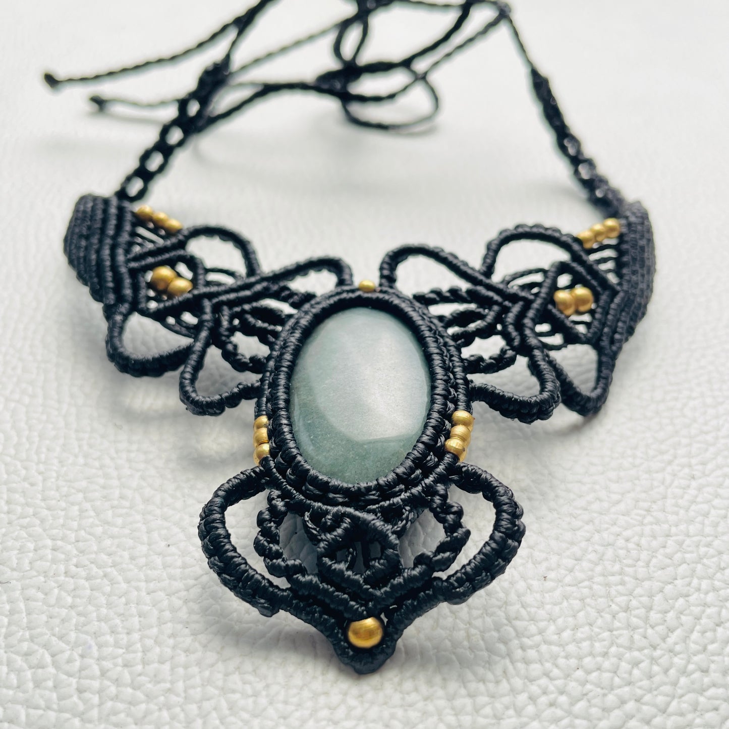 Macrame Necklace Jewelry With Multi Stones