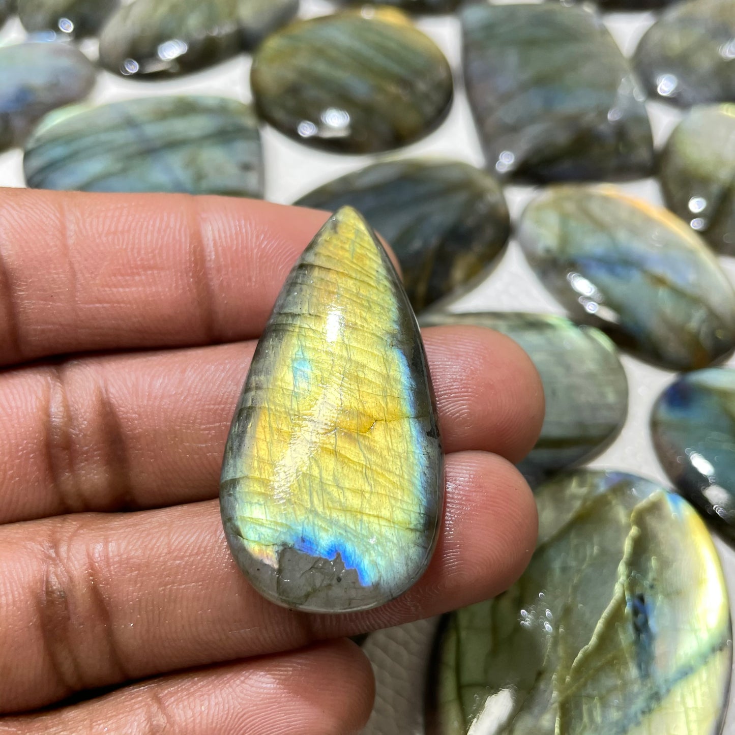 Natural Labradorite Multi Cabochon (Natural)