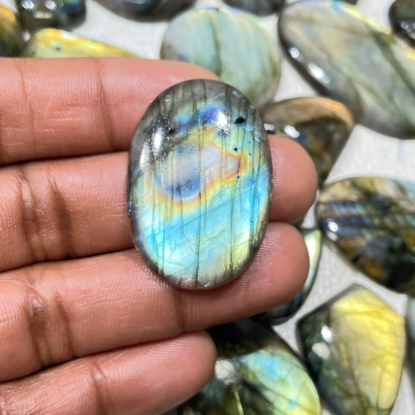 Natural Labradorite Multi Cabochon (Natural)