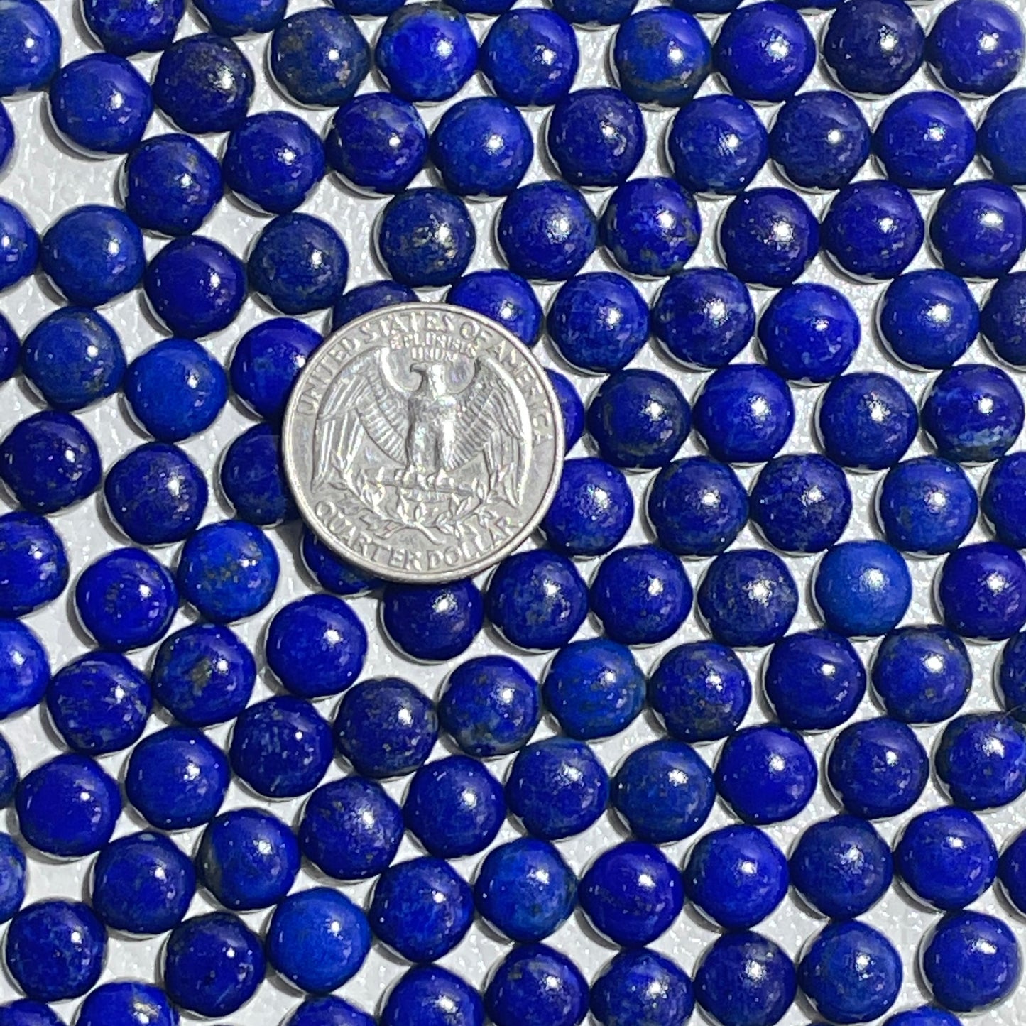 Natural Lapis Lazuli 9 mm Round Cabochon (Natural)