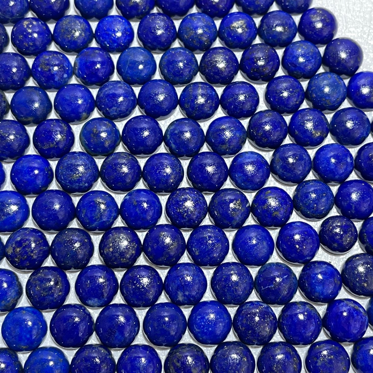 Natural Lapis Lazuli - 10 mm Round, Cabochon (Natural)