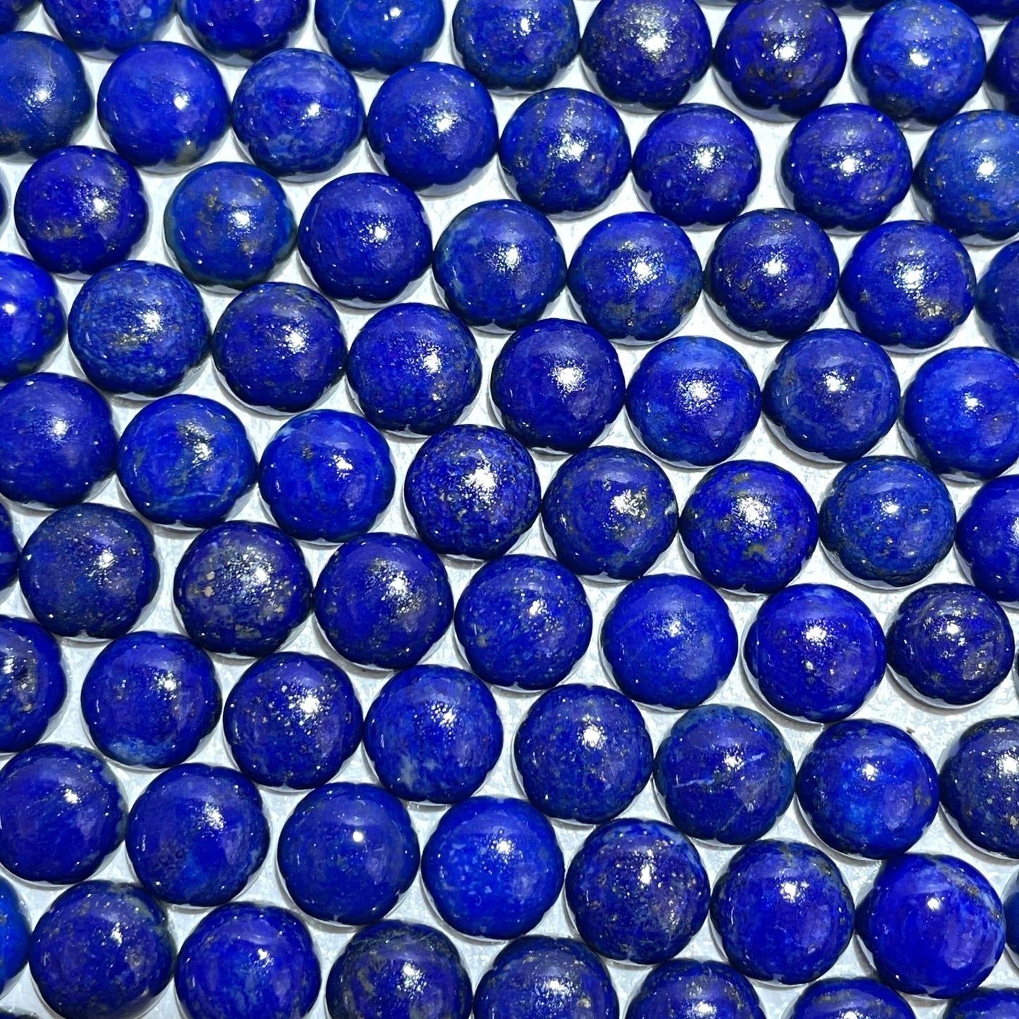 Natural Lapis Lazuli - 10 mm Round, Cabochon (Natural)