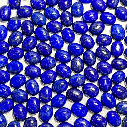 Natural Lapis Lazuli 8x10 mm Oval Cabochon (Natural)