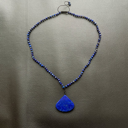 Natural Lapis with big Piece Necklace (Natural)