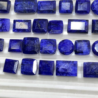 Blue Sapphire Corundum Dyed-(Natural-Dyed)