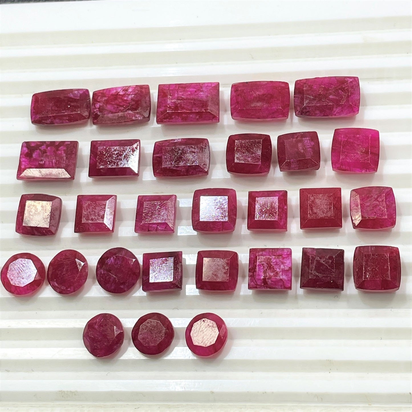 Faceted Ruby Corundum (Natural-Dyed)