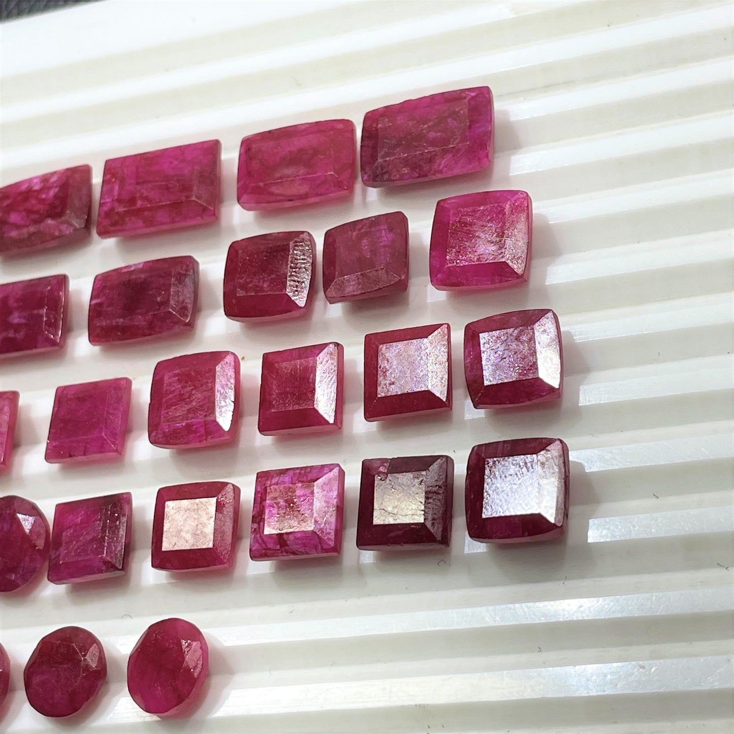 Faceted Ruby Corundum (Natural-Dyed)