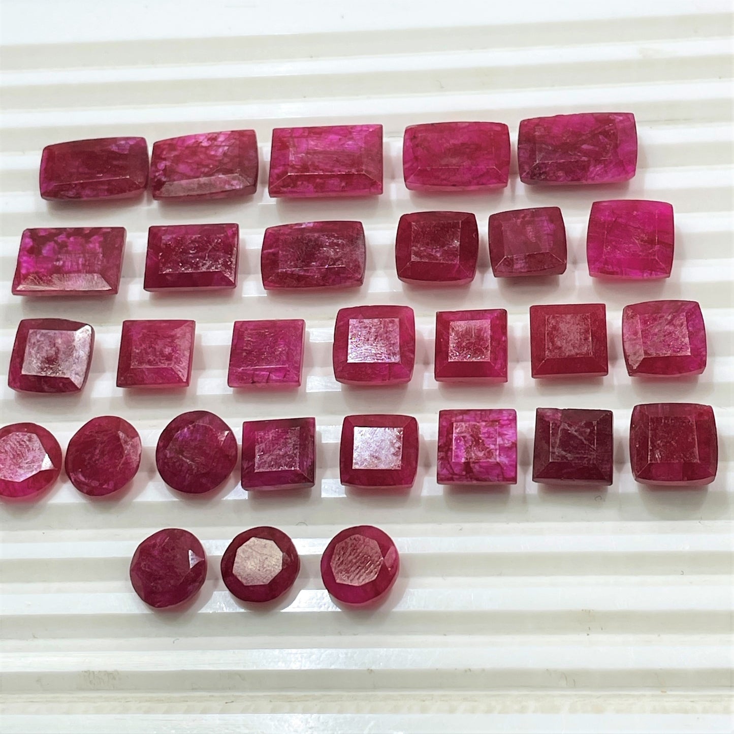 Faceted Ruby Corundum (Natural-Dyed)