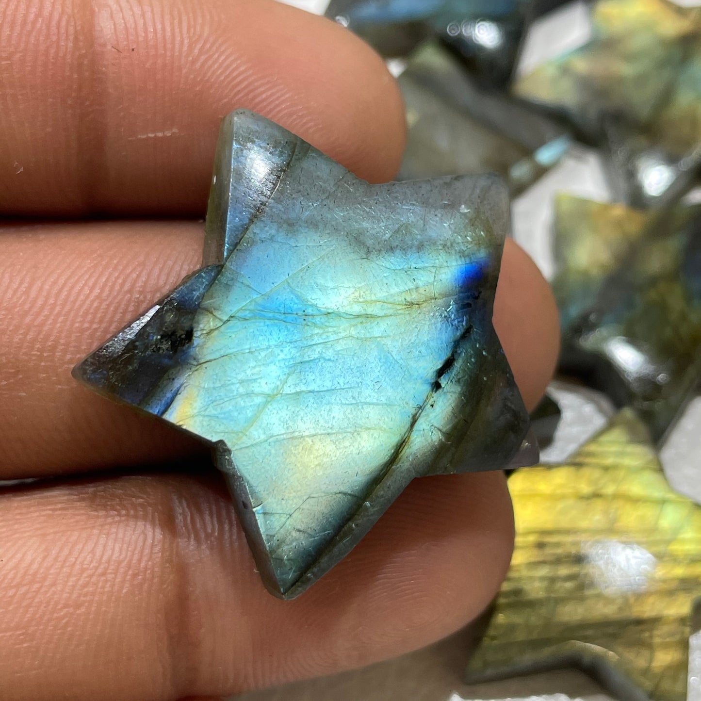 Natural Labradorite Star Cabochon (Natural)