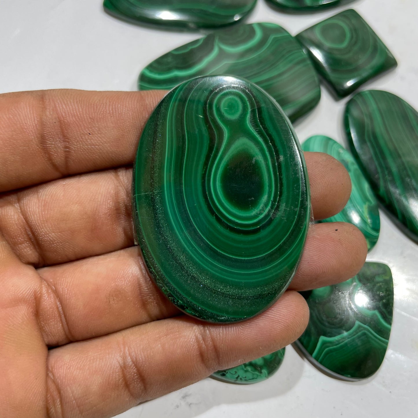 Natural Malachite Cabochon (Natural)