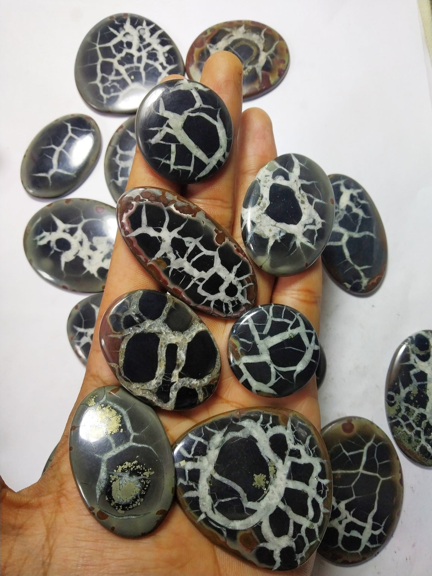 Natural Black Septarian Cabochon (Natural)