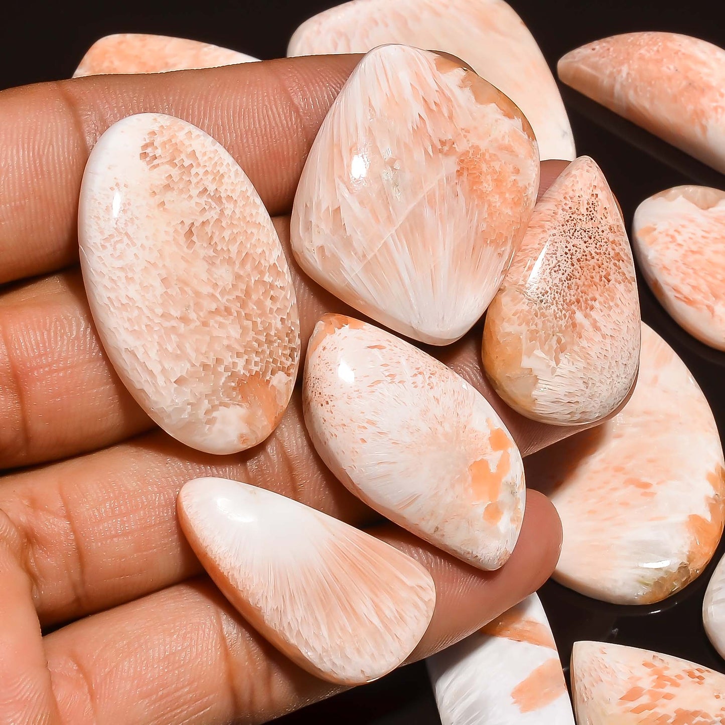 Natural Pink Scolecite Cabochon (Natural)