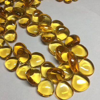 Citrine Quartz Hydro Drop Necklace (Lab-Created)