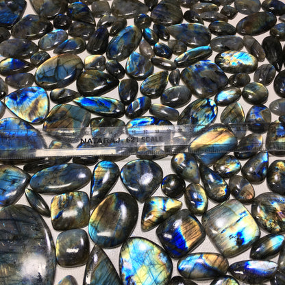 Natural Multi-Blue Labradorite Cabochon (Natural)