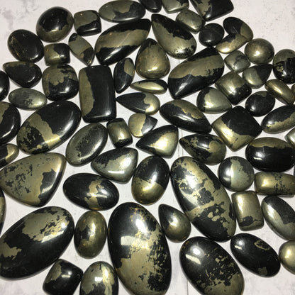Natural Golden Apache Pyrite Cabochon  (Natural)