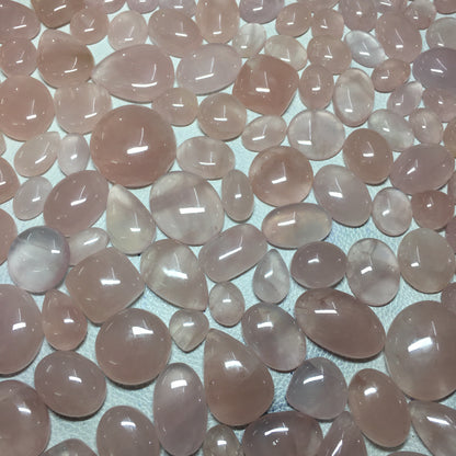 Natural Pink Rose Quartz Cabochon (Natural)