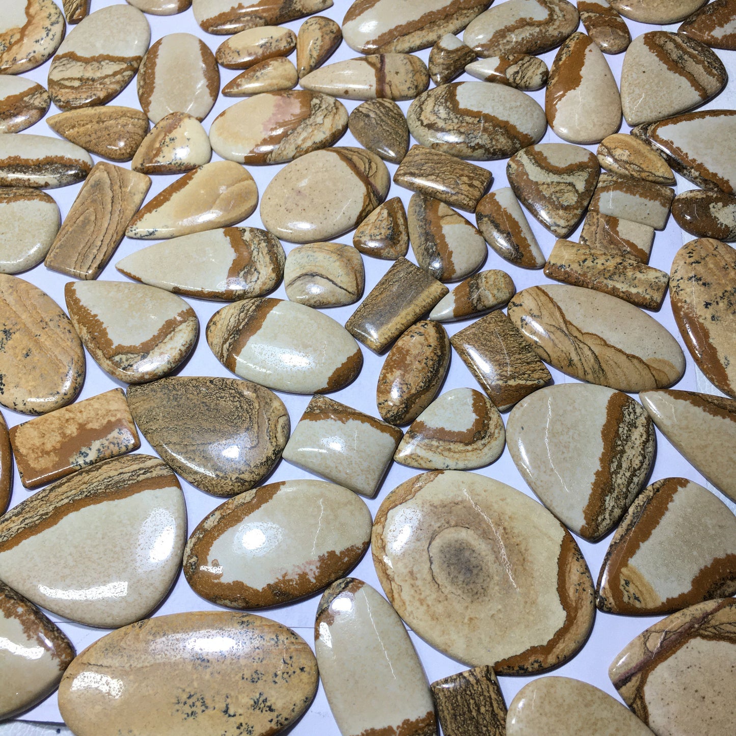 Natural Picture Jasper Cabochon (Natural)